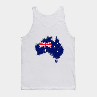 The Australian Map and Flag Tank Top